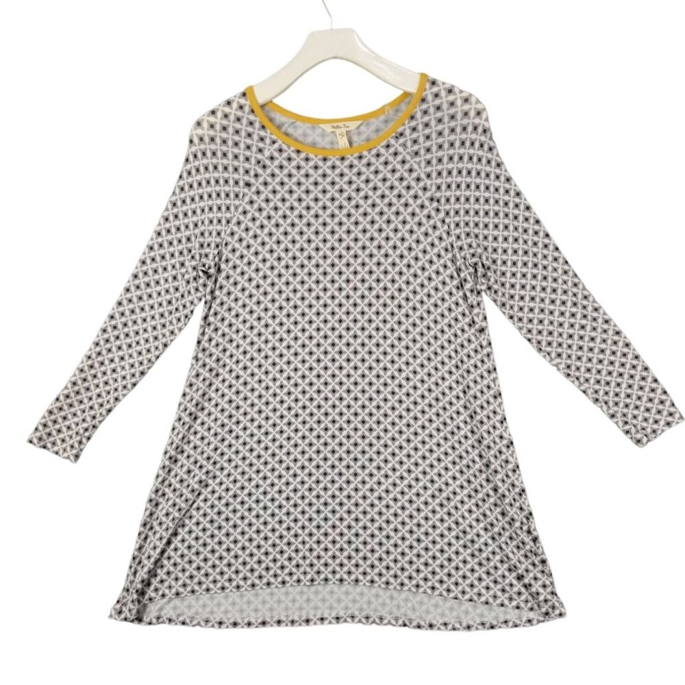 MATILDA JANE Womens Make Believe Starstruck Tunic SZ S Roll Tab Long Sleeves